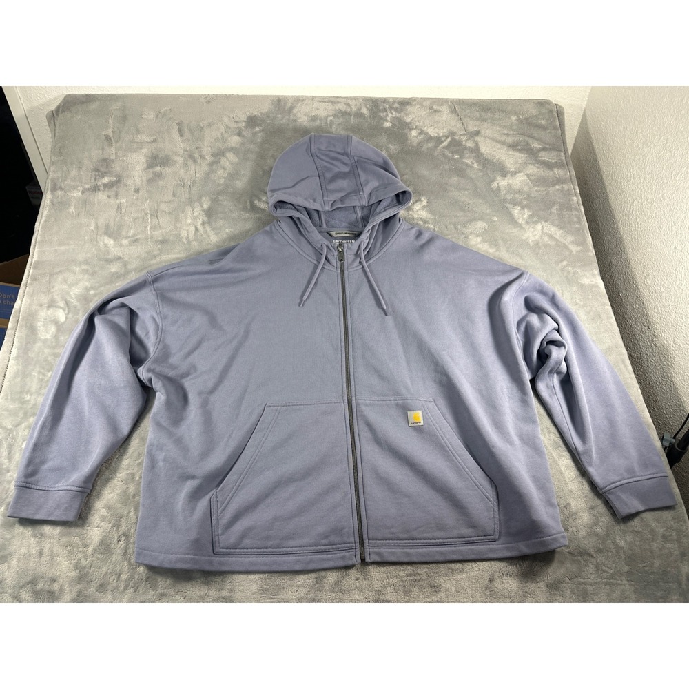 Carhartt Womens 3X Lavender Purple Tencel Fiber Series Full Zip Loose Fit Hoodie
